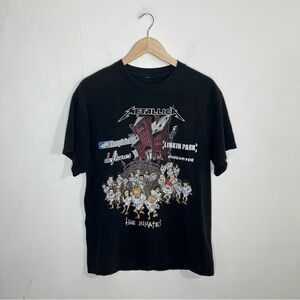 Vintage 2003 Summer Sanitarium Tour T Shirt Metallica Linkin Park Deftones Med